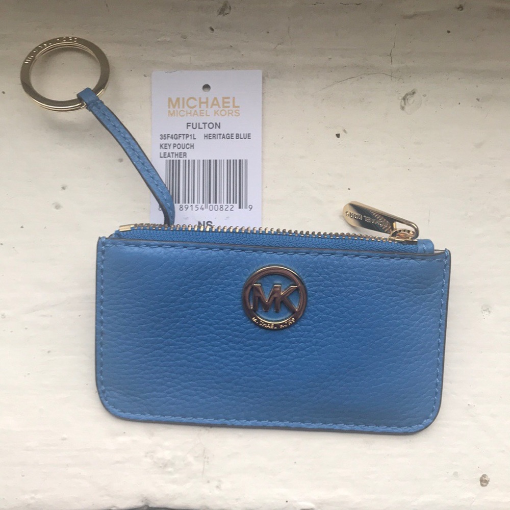 *AUTH* NWT MK MICHAEL KORS FULTON KEY COIN POUCH CLES